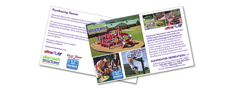 Clearwater Recreation Direct Mail Postcard