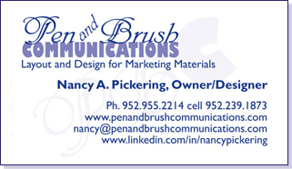Pen and Brush Communications Business Card